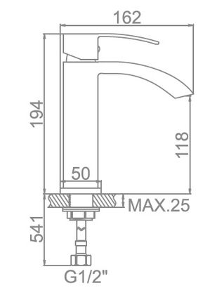 Смеситель для умывальника Ledeme L1055B-15