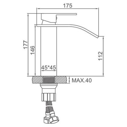 Смеситель для умывальника Ledeme L1055B-29