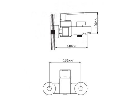 Смеситель для ванны Wisent WP3030-7