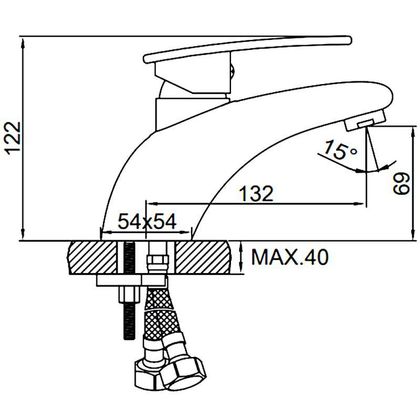 Смеситель для умывальника Ledeme L1070
