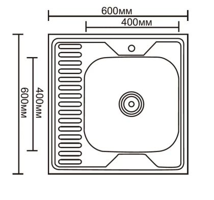 Кухонная мойка Ledeme L76060-R без сифона
