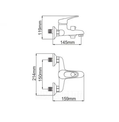 Смеситель для ванны Wisent W30215