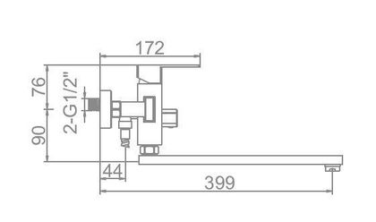 Смеситель для ванны Ledeme L72233