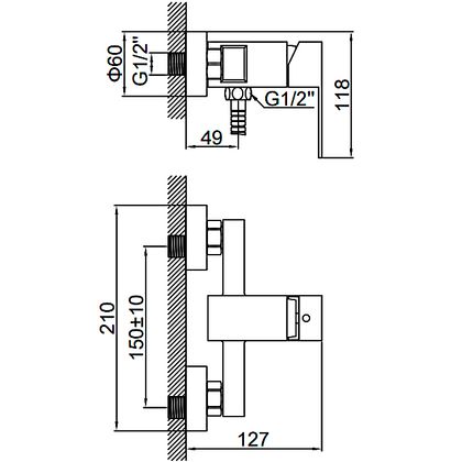Смеситель для душа Ledeme L72033