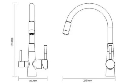 Смеситель для кухни под фильтр Savol S-L1806H-01