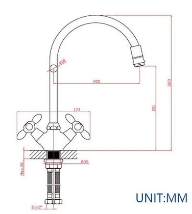 Смеситель для кухни с гибким изливом Loffrey LF84310H