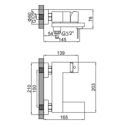 Смеситель для ванной с коротким изливом Ledeme L73125D