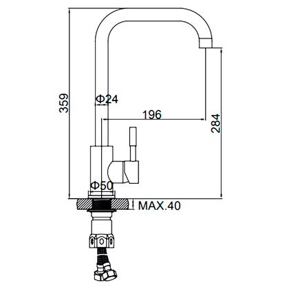 Смеситель для кухонной мойки Ledeme L74998A-4