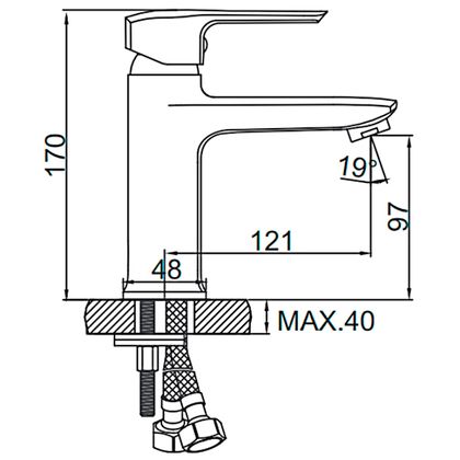 Смеситель для умывальника Ledeme H58 L1058