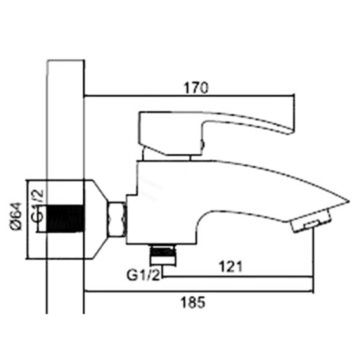 Смеситель для ванны Ledeme L3243