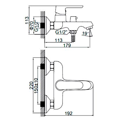 Смеситель для ванной LEDEME L3277