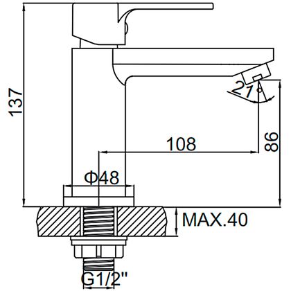 Кран для холодной воды Ledeme L4795