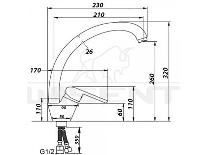 Смеситель для кухонной мойки Wisent WP59205